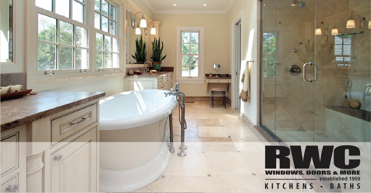 Bathroom Remodeling Idea : Master Bathroom Renovation Ideas The Official Guide Rwc Nj 1959 / A skirt for the sink provides extra storage underneath, and the pages of an old book are taped to the wall for inexpensive and effective decoration.