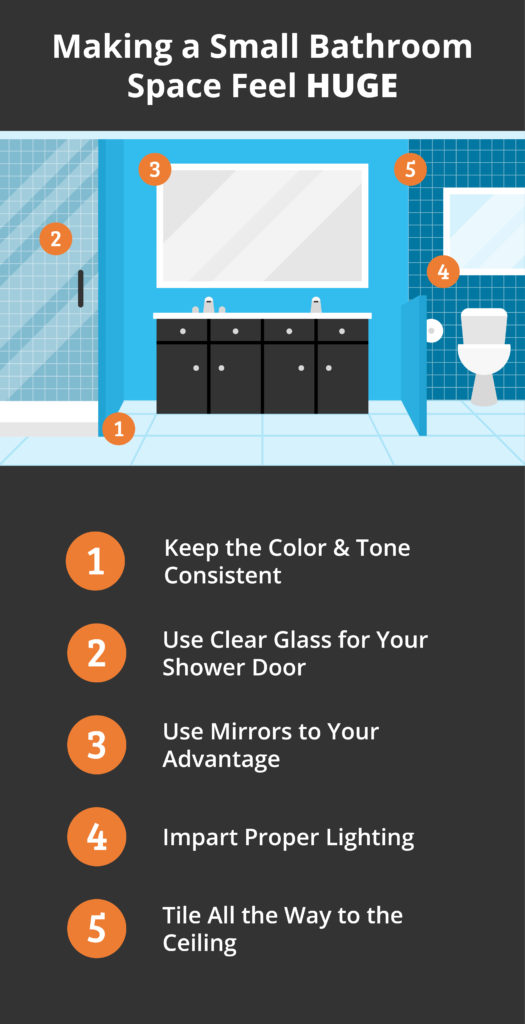 make a small bathroom look bigger , big tiles in small bathroom , how to make a small bathroom look bigger with flooring , what colors make a small bathroom look bigger , ways to make a small bathroom look bigger