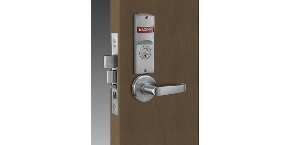 silver mortise key lock and handle