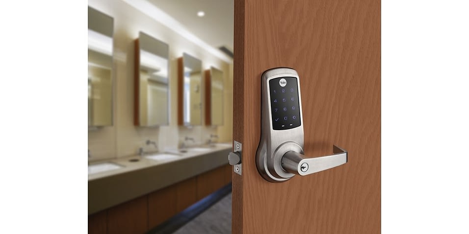 Modern smart touch silver keypad lock