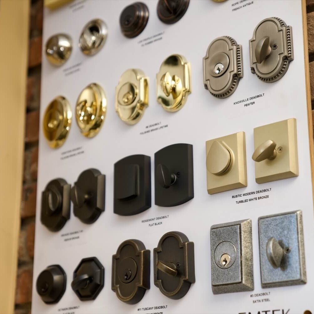 door locks on display
