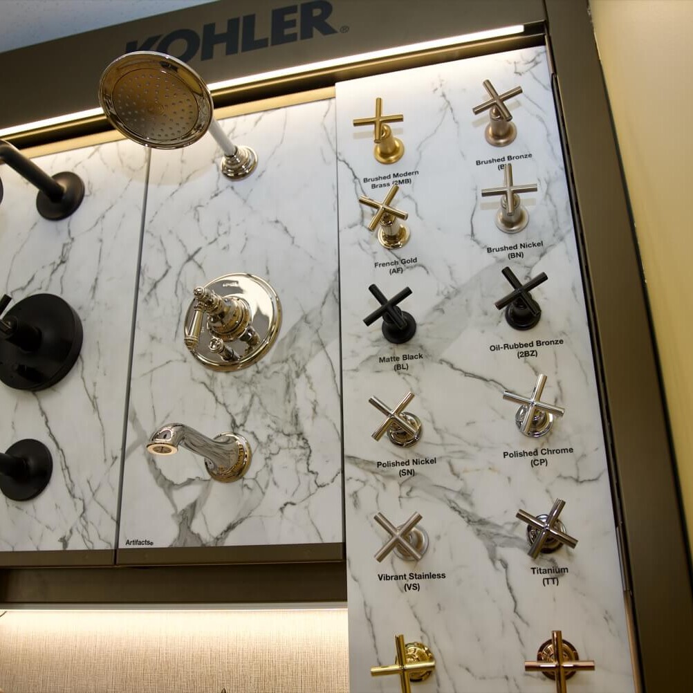 Showerheads and sink handles