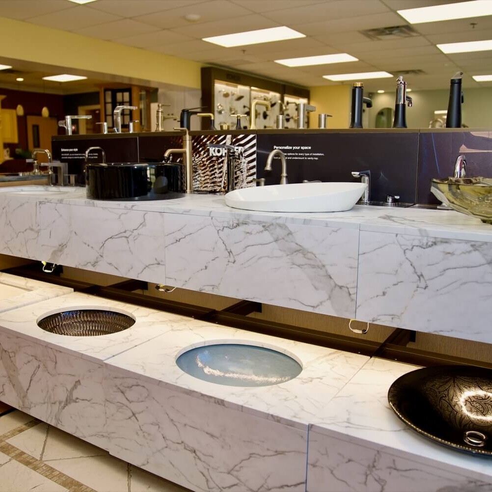 RWC Showroom: bathroom sink displays